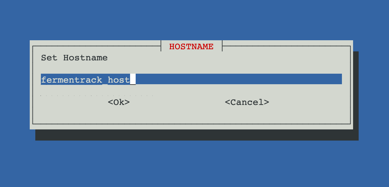 "Set Hostname" Dialog