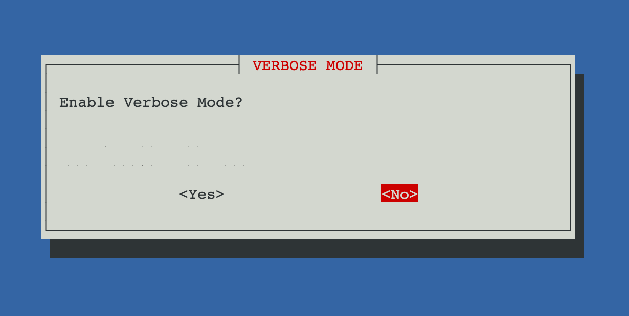 "Verbose Mode" Window