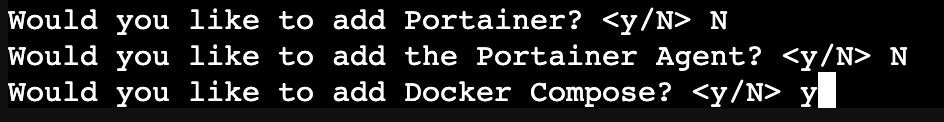 Portainer/Docker Compose Choices