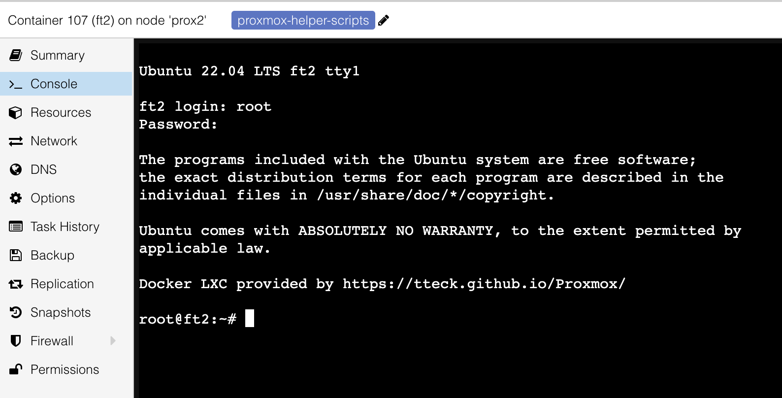 Installing Fermentrack in a Proxmox Container