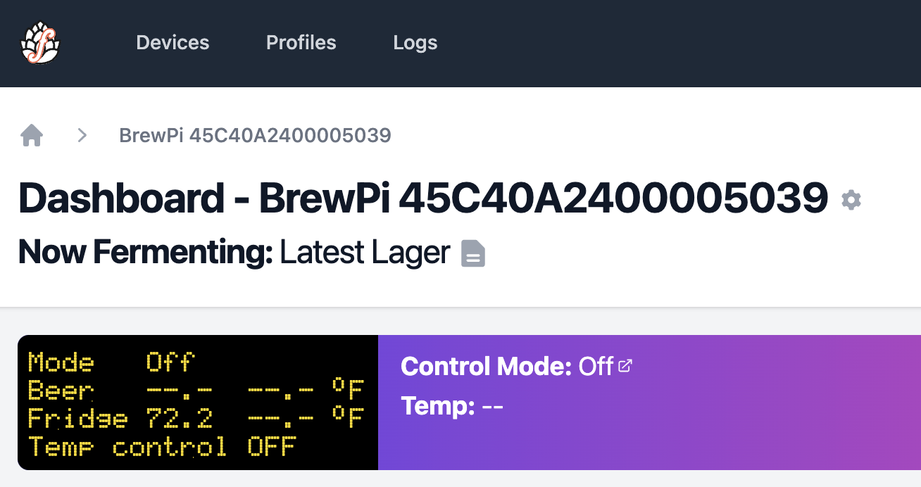 Fermentrack 2's new dashboard header