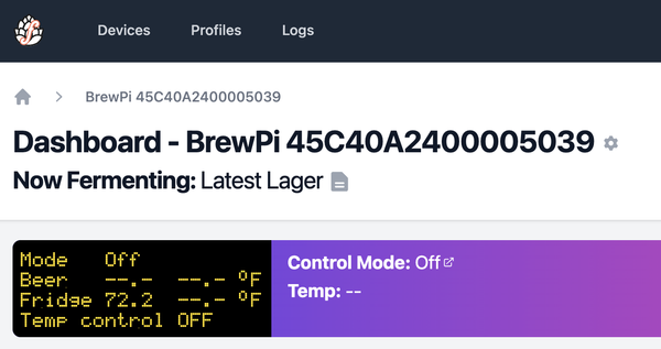 Fermentrack 2's new dashboard header